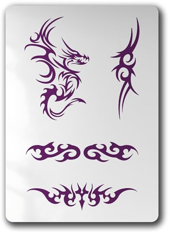 Schablone Tribal Ornament Drache Tattoo - BT12