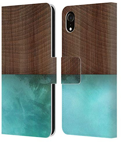 Head Case Designs sous Licence Officielle Alyn Spiller Blocage Bois Et Résine Étui Portefeuille en Cuir Compatible avec Apple iPhone XR