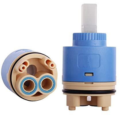 Toolstar Ersatz-Kartusche für Monoblock-Wasserhahn, Keramik, 35 mm/40 mm (Typ A/B), Blau
