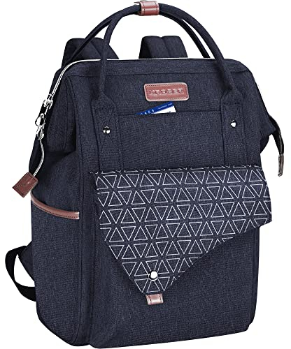 KROSER Rucksack Damen für Schule Laptop Rucksack 15,6 Zoll Schulrucksack Daypack Wasserdichte für Universität/Reisen/Business/Arbeit Frauen/Männer, Blau