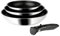 Sitram Arpege Set 3 padelle, Acciaio Inossidabile, Nero,Argento