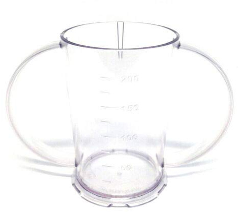 NuHorizons Healthcare Products Two Handled Graduated Beaker Without Lid - 200ml Adult Feeder Cup - Adult Drinking Aid (Colour Clear, Pack of 1 Cup)