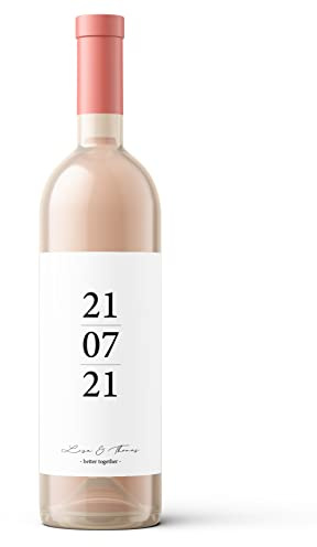 Weinlabel | better together | Hochzeitsdatum | Hochzeit | Personalisiertes Etikett mit Datum und Namen | Hochzeitsgeschenk | Weinetikett