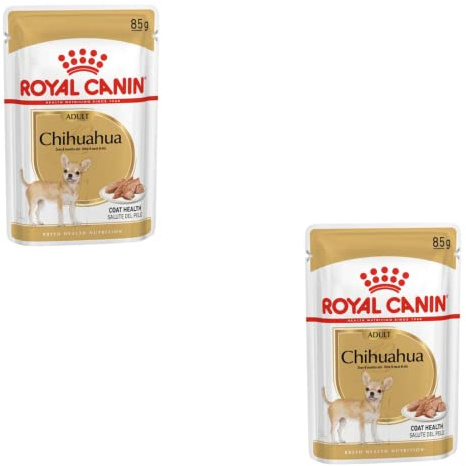 Royal Canin Chihuahua Adult | Pack Double | 2 x 12 x 85 g |Aliments humides pour Chihuahuas Adultes | pour Soutenir la qualité des selles et la santé Dentaire | Grande Acceptation