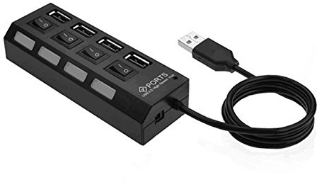 Graootoly Puerto USB4 2 Splitter con interruptor HUB 4 agujeros interruptor HUB USB2.0 hub multifunción