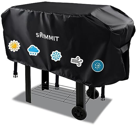 wasserdichte Grillabdeckung für den Außenbereich, SRIMMIT Weber-Grillabdeckung klein, 420D Nanobeschichtung, Belüftungsöffnung, 3 verstellbaren Klettbändern und winddichten Schnallen