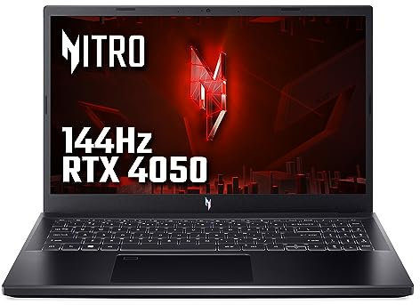 Acer Nitro V 15 Intel Core i5-13420H, NVIDIA GeForce RTX 4050 6G, 16 GB, 512GB NVMe 144Hz FHD Black Gaming Notebook