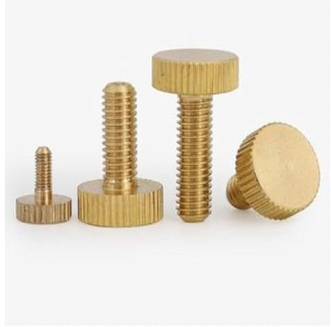 5-20 TEILE/LOS M3 M4 M5 M6 M8 M10 Rändelschraube Messing Flachkopf Hand Rändelschrauben anziehen (Size : M4X10 10PCS)