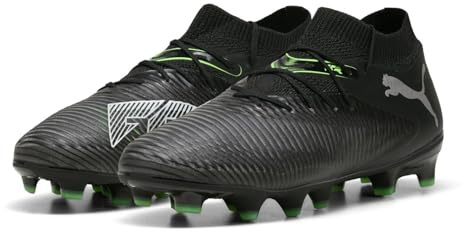 PUMA Future 8 PRO FG/AG JR, Unisex Fussballschuh, PUMA Black-PUMA Silver-Fluo Green,