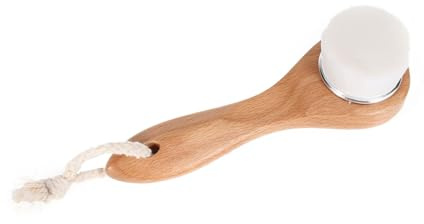 Gesichtsreinigungsbürste mit Langem Holzgriff, Sanfte Tiefenreinigung | Hauttypen, Entfernt Öl, Schmutz und Make Up, Erreicht Schwer Zugängliche Stellen, Khaki Zufällige Farbe
