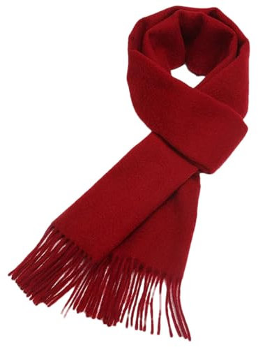 Fjnbbiot Modischer Wollschal für Herren, Kaschmirwolle, Schal, Winter, Damen, Wollschal, weinrot, One size