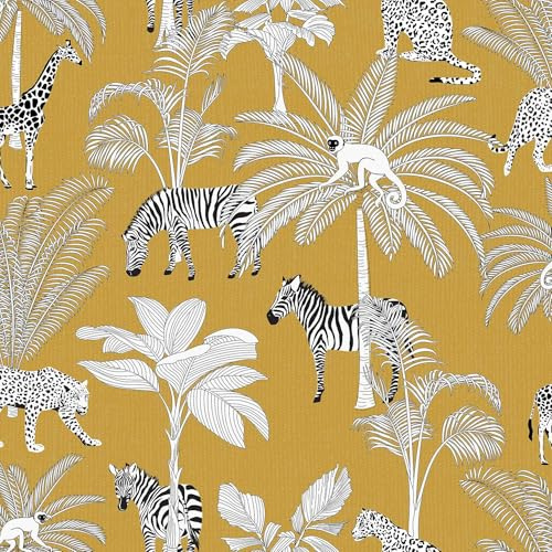 douceur d'intérieur Vaxduk (RLX 1,40 m x 20 m) Africana Gul, PVC tryckt lyx