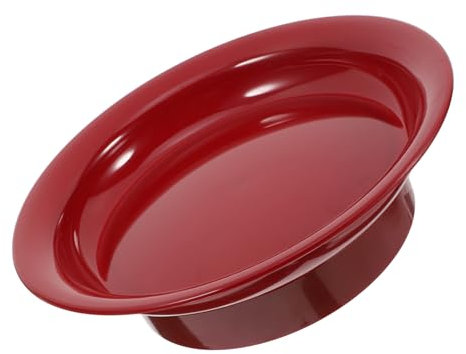 ROMISBABA Red 10-inch Bakelite Fruit Bowl Decorative Round Serving Plate for Home and Buffet, Plastic Candy and Snack Bowl Suitable for Kitchen Countertop and Party Fruit Basket