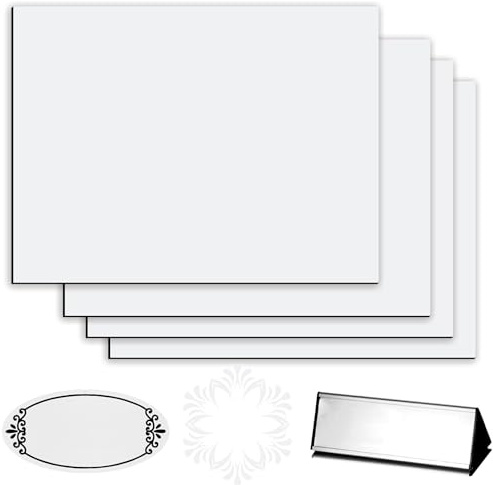 Plaque Acrylique pour Gravure Laser, 4 Pièces 30x20 cm 1,3 mm Feuille Acrylique Couleur Feuilles de Plastique ABS Panneau Plastique Opaque pour Découpe Laser, Plaques en Plastique à Graver Bicouche
