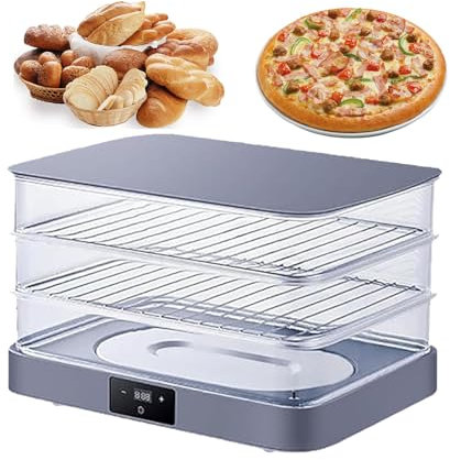DDNGEJ Tragbares Gärgerät für Brot, Gärbox zur Brotherstellung, Sauerteig-Gärbox mit 3-lagigem transparentem Gärtablett zur Herstellung von Brot, Joghurt und Pizza
