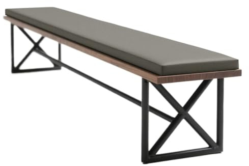 WLXFF Leder Bankauflage mit Reißverschluss, Waschbare Bierbankauflagen Gepolstert Auflage bankauflage Outdoor sitzauflagen gartenmöbel für Biertisch,No11,140X40X3CM