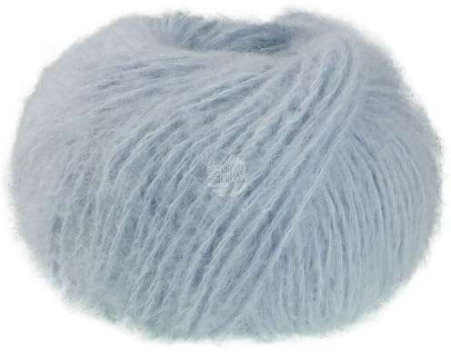 LANA GROSSA Mohair Di Gio | Locker verzwirntes Garn | Handstrickgarn aus 55% Mohair (Superkid) & 45% Schurwolle (Merino superfein) | 50g Wolle zum Stricken & Häkeln | 85m Garn FB 10