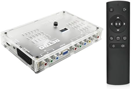 ZYHARUKO Convertisseur vidéo FM83 108 - Processeur vidéo avancé prenant en charge les entrées péritel RGBS composant VGA et adaptateur VGA de contrôle WiFi