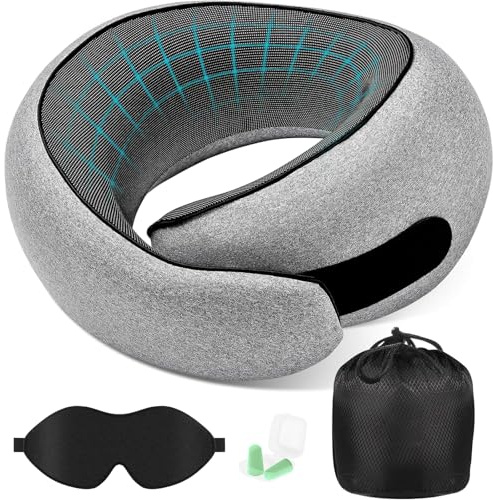 Kazaigou Coussin de Voyage Ergonomique en Mousse à Mémoire de Forme