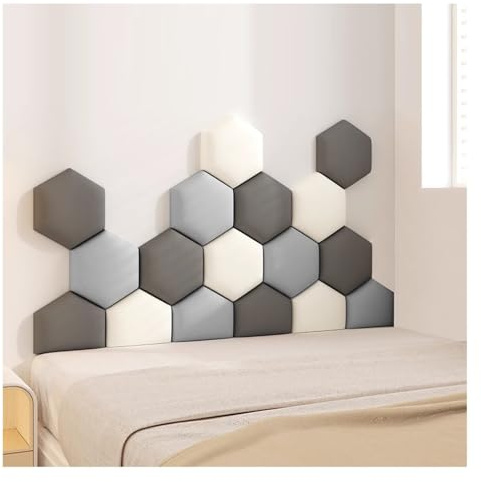 Padded Wall Panels Anti Collision Padding Self Adhesive 3D Wall Stickers Colorful Headboard Decor for Twin & Full Beds (120x70cm Multi Color)