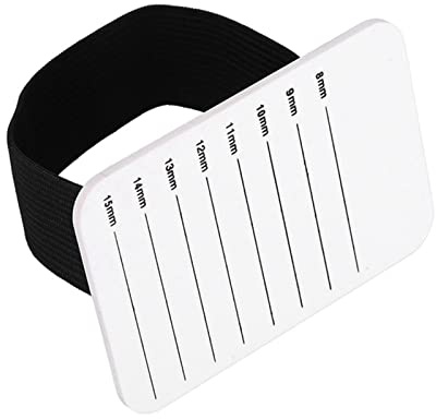 ZASCHMOY Support de Greffe de Cils, Plaque ¨¤ Main en Plastique Composite avec Ceinture, Couleur Blanche, Marque ¨¤ L'¨¦Chelle de 8 Mm ¨¤ 15 Mm, pour Salon Professionnel