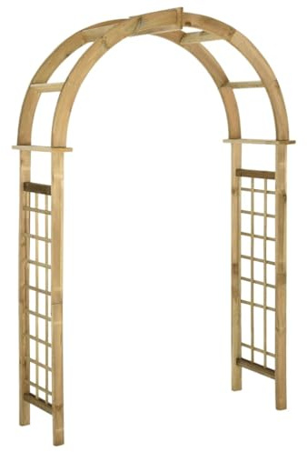 Genérico Arco de celosía de Madera de Pino Verde impregnada,Casa y jardín,Jardín,Artículos de Exterior,Estructuras de Exteriores,Pérgolas, Arcos y enrejados de jardín-43256