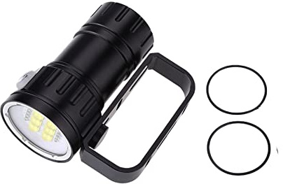 LED Diving Flashlight, 3.7V 28800Lm Underwater Torch with Bracket Stand, Professional Photography Fill Light for Scuba Diving Cave Exploration, 80m Depth 7 Lighting Mode