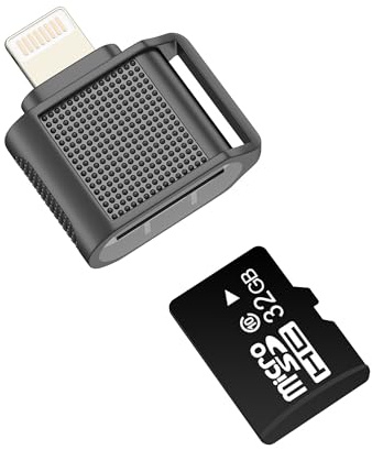 Lecteur de carte Micro SD Lightning Adaptateur vers téléphone portable Appareil photo numérique à transférer pour iPhone 14 13 12 Pro Max pour Apple iPad Carte TF Carte mémoire Stick Transfert