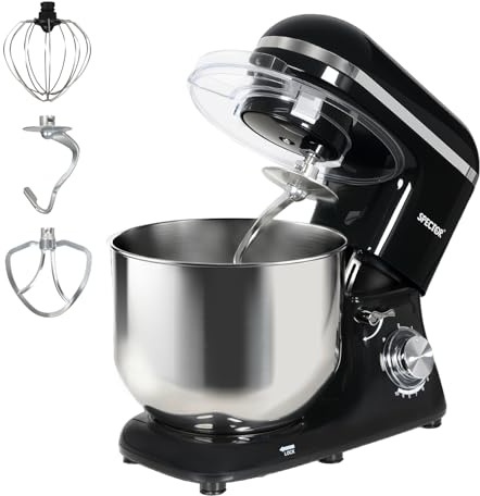 Spector 8L Stand Mixer, 1400W Heavy Duty Food Mixer with 6-Speed & Pulse - Commercial Grade Kitchen Mixer with Pure Copper Motor & Tilt-Head Design