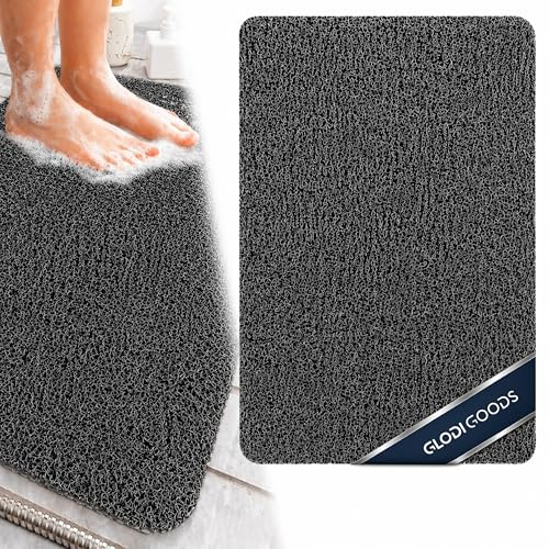 Duschmatte rutschfest – Antirutsch Badematte für Dusche & Badewanne – Wasserdurchlässige PVC (Dunkel Grau, 40x60 cm)