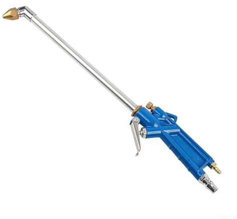 Strumento pneumatico in metallo per la pulizia dell'olio motore, spruzzatore ad alta pressione per lavaggio auto con connettore rapido da 1/4 per la pulizia delle riparazioni auto, 395 mm, blu
