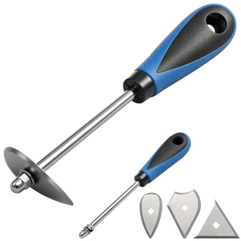 Paint Scraper for Wood, Stainless Steel Shave Hook, Nlsqw Paint Scraper Tool Set with 3-in-1 Shave Hook Scrapper, Stripper Tool Set, (Triangle Combination Head) Versatile for Home Improvement