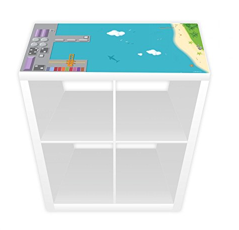 nikima Schönes für Kinder Spielfolie für KALLAX Regal 76 x 38,5 cm Hafen & Insel (Möbel Nicht Inklusive)