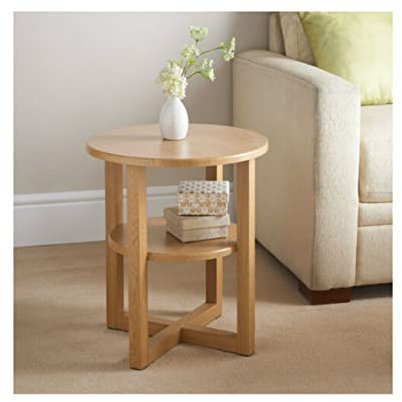 spot on dealz® Small Oak Side Lamp Plant Coffee Table, Hallway Room Furniture Bedroom sofa side table indoor storage unit living room decor decorative tables