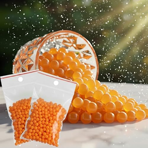 Deco-Boulevard 10 Tüten MEGA Orange - Wasserperlen, Gelperlen, Blumenperlen, Hydroperlen