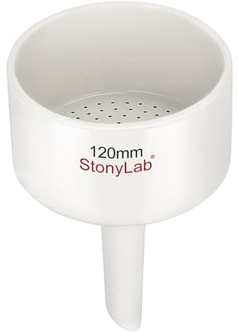 stonylab Buchner Embudo de Porcelana 120 mm, Embudo de Filtro Buchner de Porcelana OD 12cm para Laboratorio