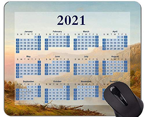 2021 Mouse Pad Kalender, Sky Clouds Landschaft Gummi Mouse Pad
