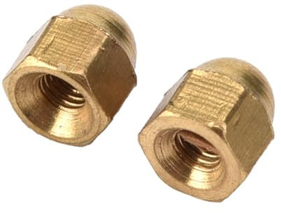 ViaGasaFamido Brass Nuts, M3-M12 Brass Acorn Nut Kit, Vehicle Fasteners for Fixing Tires and Axles (M3: 20PCS)