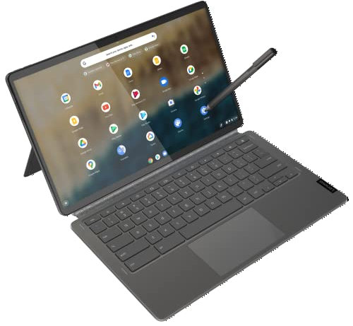 Lenovo IdeaPad Duet 5 Chromebook Gen 6 - Portátil 2en1 13.3 FHD (Qualcomm Snapdragon 7c Gen 2,8GB RAM,256GB eMMC,Q. Adreno GPU,Chrome USI Pen+Folio Keyboard,Gris - Teclado QWERTY Portugués