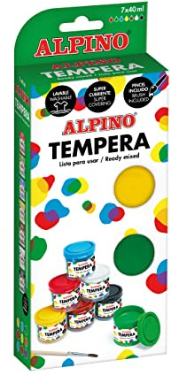 Alpino Pittura Tempera 7 x 40 ml | Pittura Tempera | Materiale scolastico