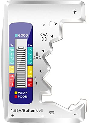Digitaler Batterietester, LCD Display Digital Checker, Universal Batterieprüfer Volt Prüfgerät für AA/AAA 9V Knopfzellen-Batteriekapazitätsprü