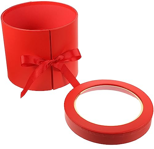 VALICLUD Runde Geschenkbox Mit Deckel Doppellagig Eignet Sich Zum Verpacken Von Hochzeitssträußen Oder Kleinen Geschenken
