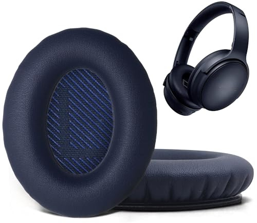 Replacement Ear Pads for Bose QuietComfort 35 35 II 15 25(qc 35 25 15/QC35 ii), Headphone Ear Covers, High Density Memory Cotton, Soft Leather, Adaptive Noise Isolation Headphones Pads Cushions