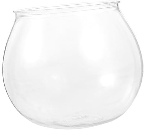minkissy Klarer Runder Aquarium-Tank Bruchsicherem Transparente Fischvase Für Goldfische Dekoratives Behältnis Für Partys Und Aufbewahrung