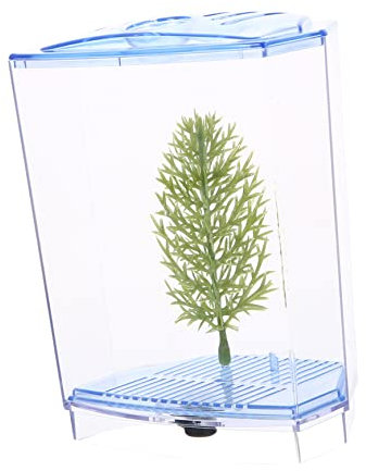 DOITOOL Transparentes Mini-Aquarium Kleiner Fischbehälter Für Fische Garnelen Und Schildkröten Platzsparendes Design Für Wohnzimmer Und Büro Praktische Dekoration Mit Klarer Sicht