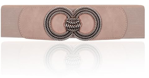 Gloop Elastischer Damen Taillengürtel, ca. 6 cm breiter HüftgürtelBreiter Stretchgürtel Retro Gürtel Elastisch für Taille mit Schnalle