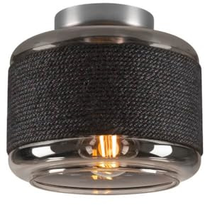 SLV PANTILO ROPE 19, Wand- und Deckenaufbauleuchte, zylindrisch, 1x max. 15W E27, silber