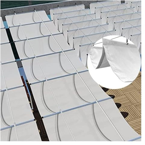 PHLEPS Einziehbares Wellen-Sonnensegel, Abnehmbare UV-Schutz-Markisen-Überdachung, wasserdichte Sonnensegel for Den Außenbereich for Pergola, Wintergarten (Color : White, Size : 1.2x3m)