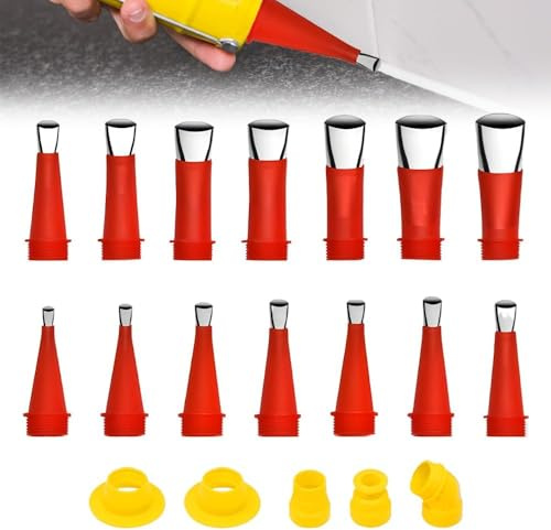 Sealing Tool Set, Integrated Rubber Nozzle Tool Set, Sealing Extension Nozzle, Simple Sealing Finisher Nozzle, Sealing Tips Set (19PCS)