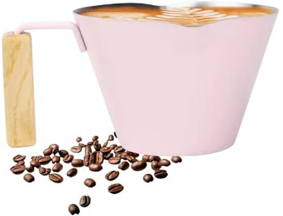 Espresso Dosing Cup, Stainless Steel Pouring Cup, 100 ml Pitcher Milk Cup, Milk Pitcher with Handle, Espresso Measuring Cups, Double Spout Measuring Cups 3.74x3.46x1.97 Inches for Coffee